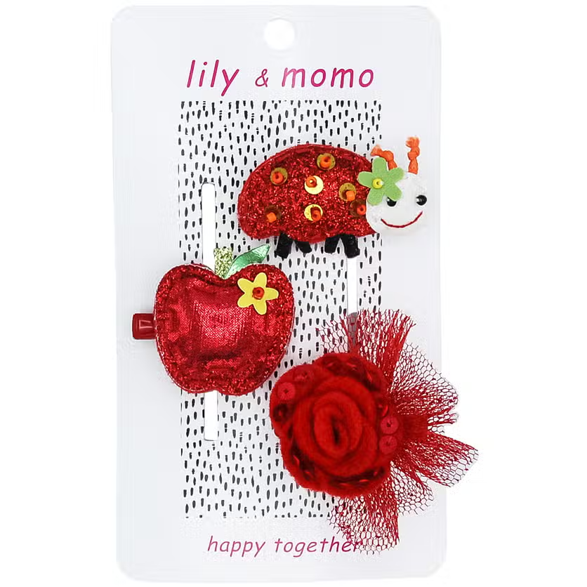 Little Ladybug Trio Hair Clips