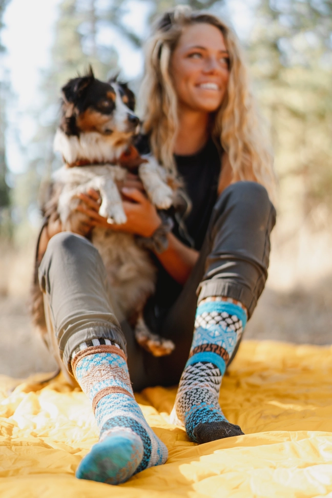 Walnut Wool Crew Socks