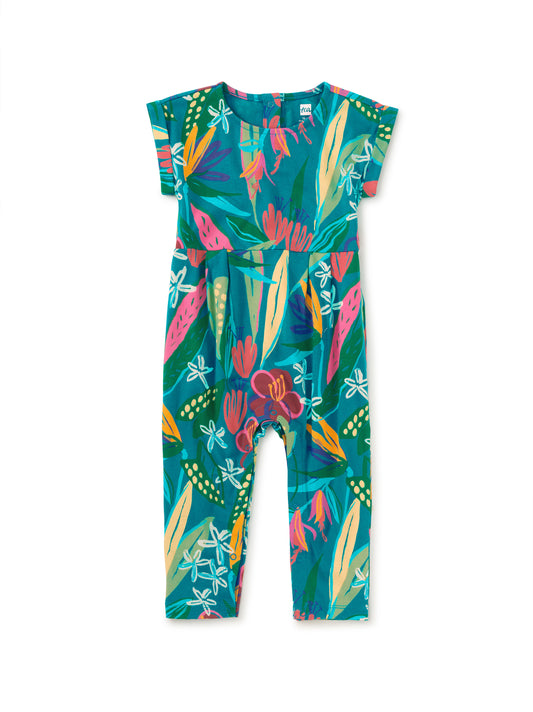 Tropical Floral Burst Baby Romper