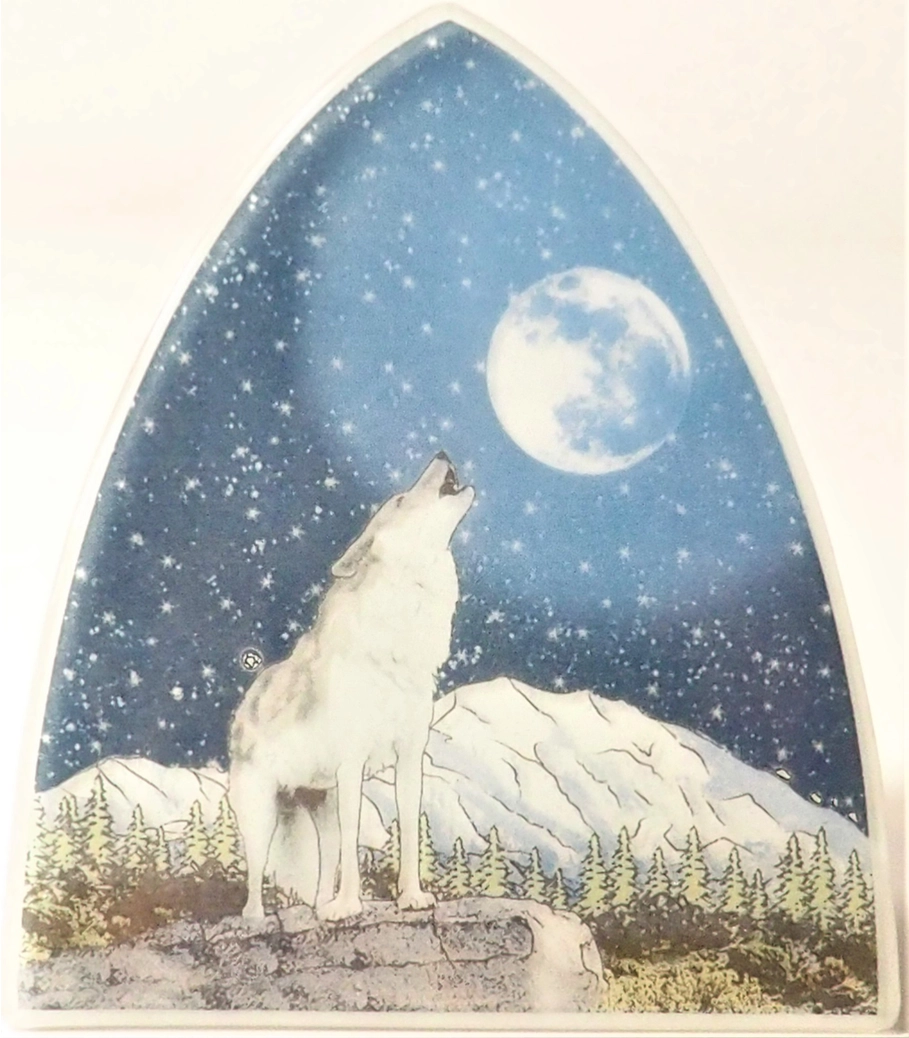Wolf & Moon Glass Nightlight