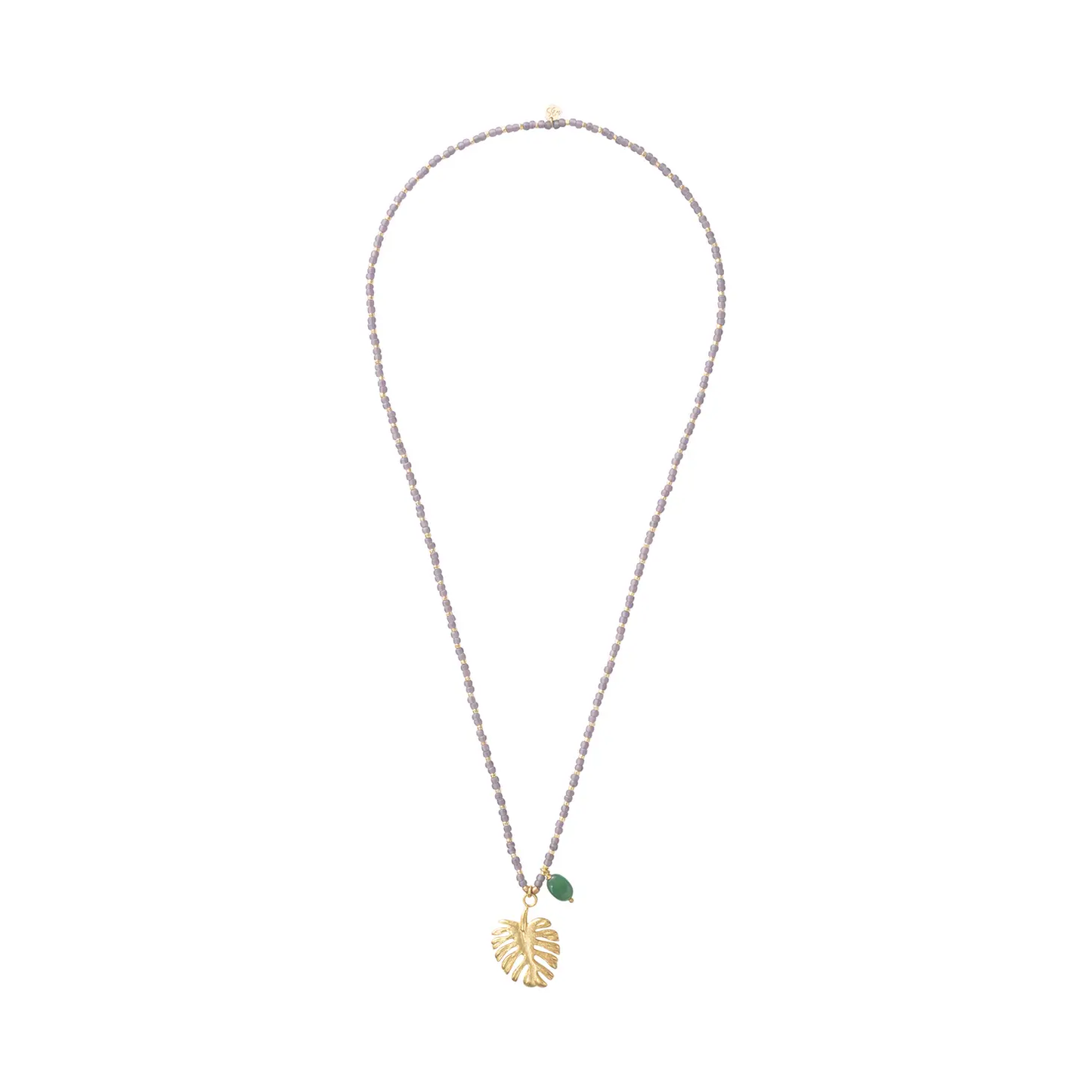 Aventurine Gold Leaf Necklace