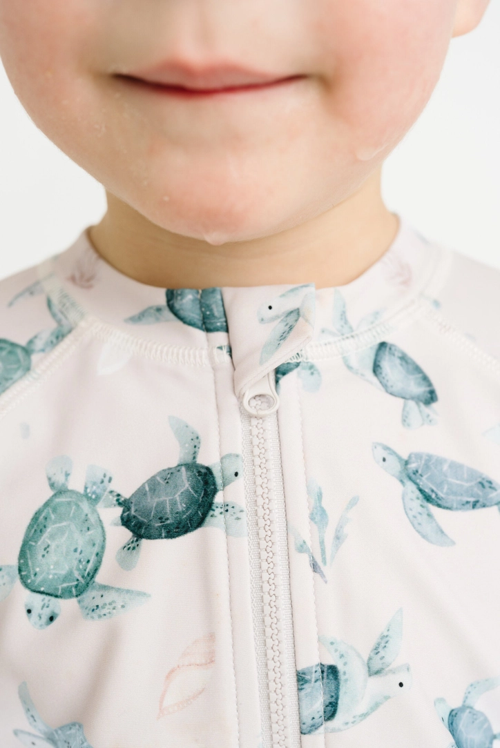 Sea Turtle Baby Swim Romper