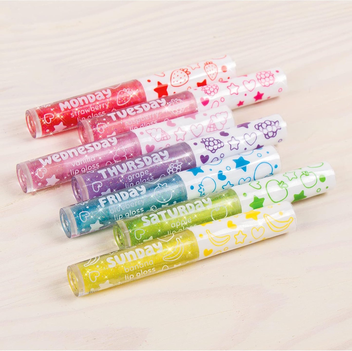 7 Days Glitter Lip Gloss Set