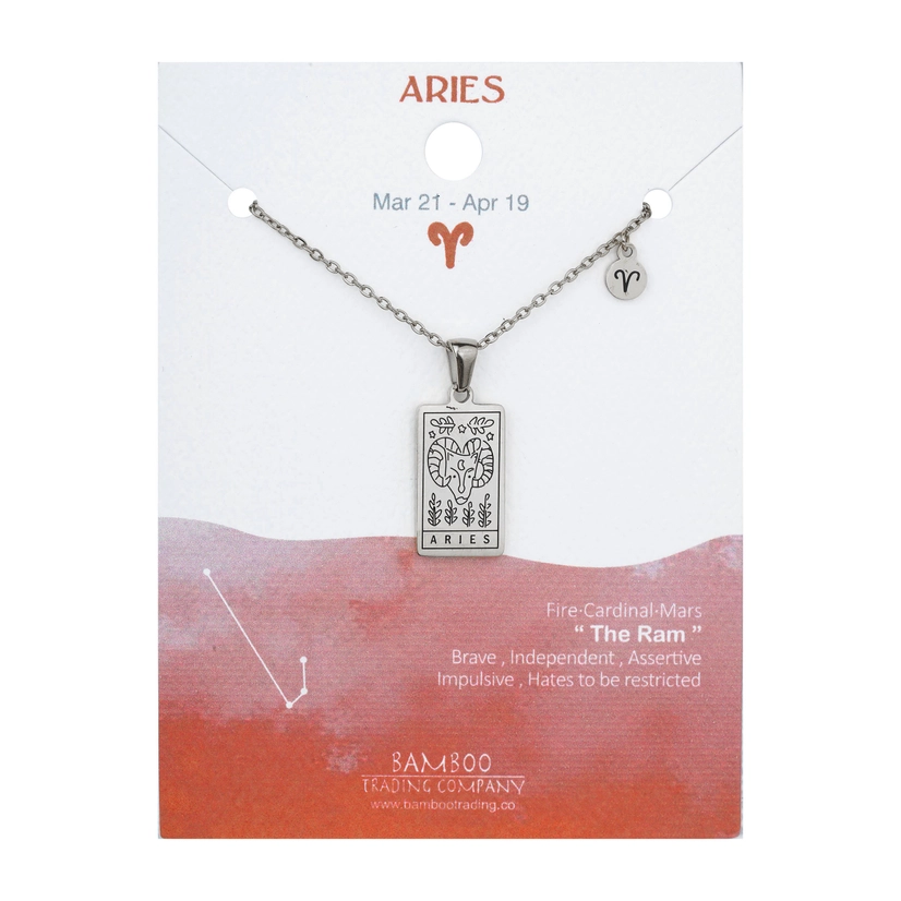 Engraved Zodiac Necklace