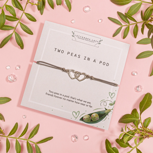 Two Peas in A Pod Friendship Wish Bracelet