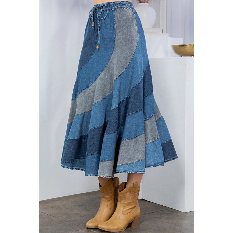 Denim Magic Asymmetrical Skirt