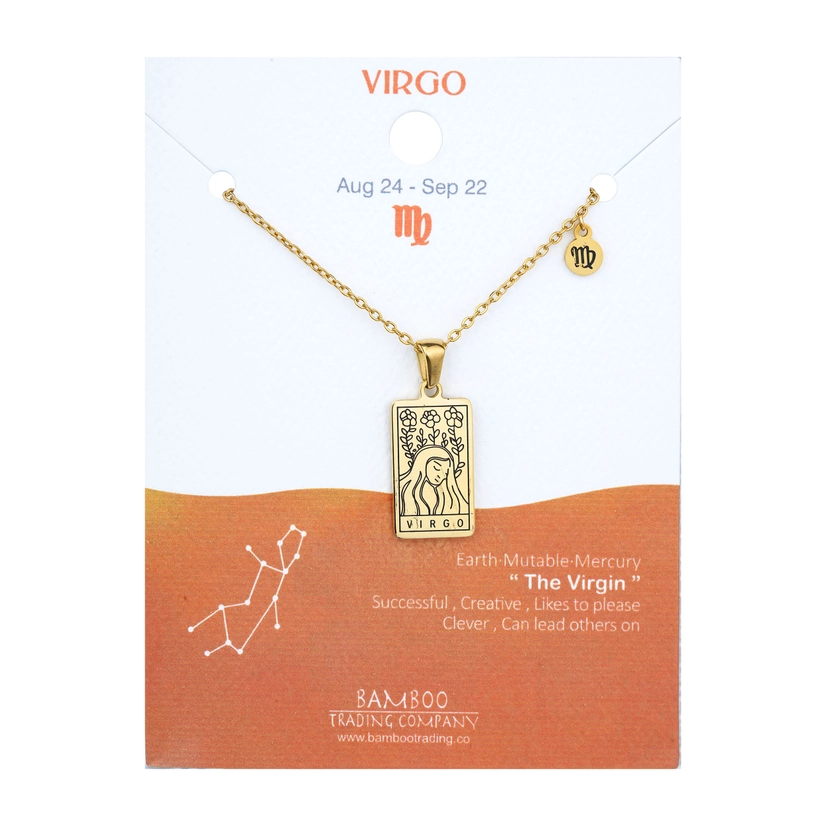 Engraved Zodiac Necklace