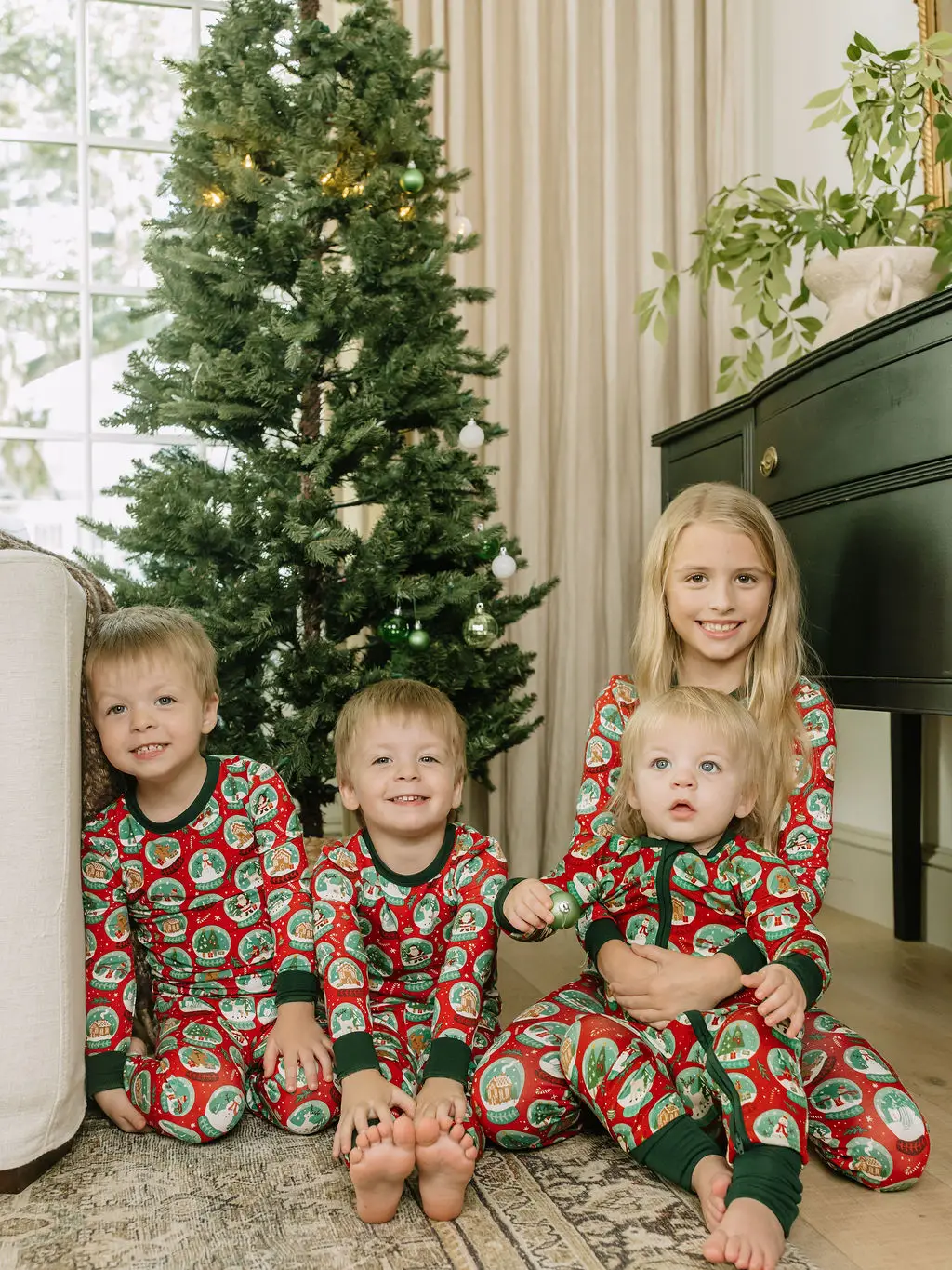 Let It Snow Christmas Bamboo Kids Pajamas