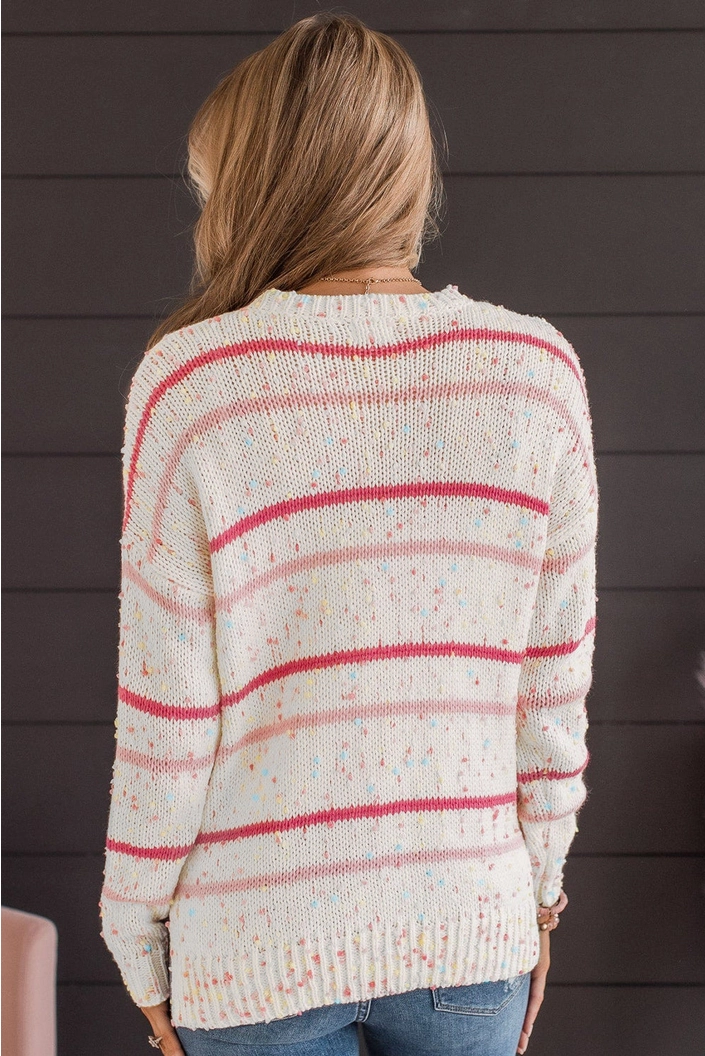 Striped Confetti Knit Sweater