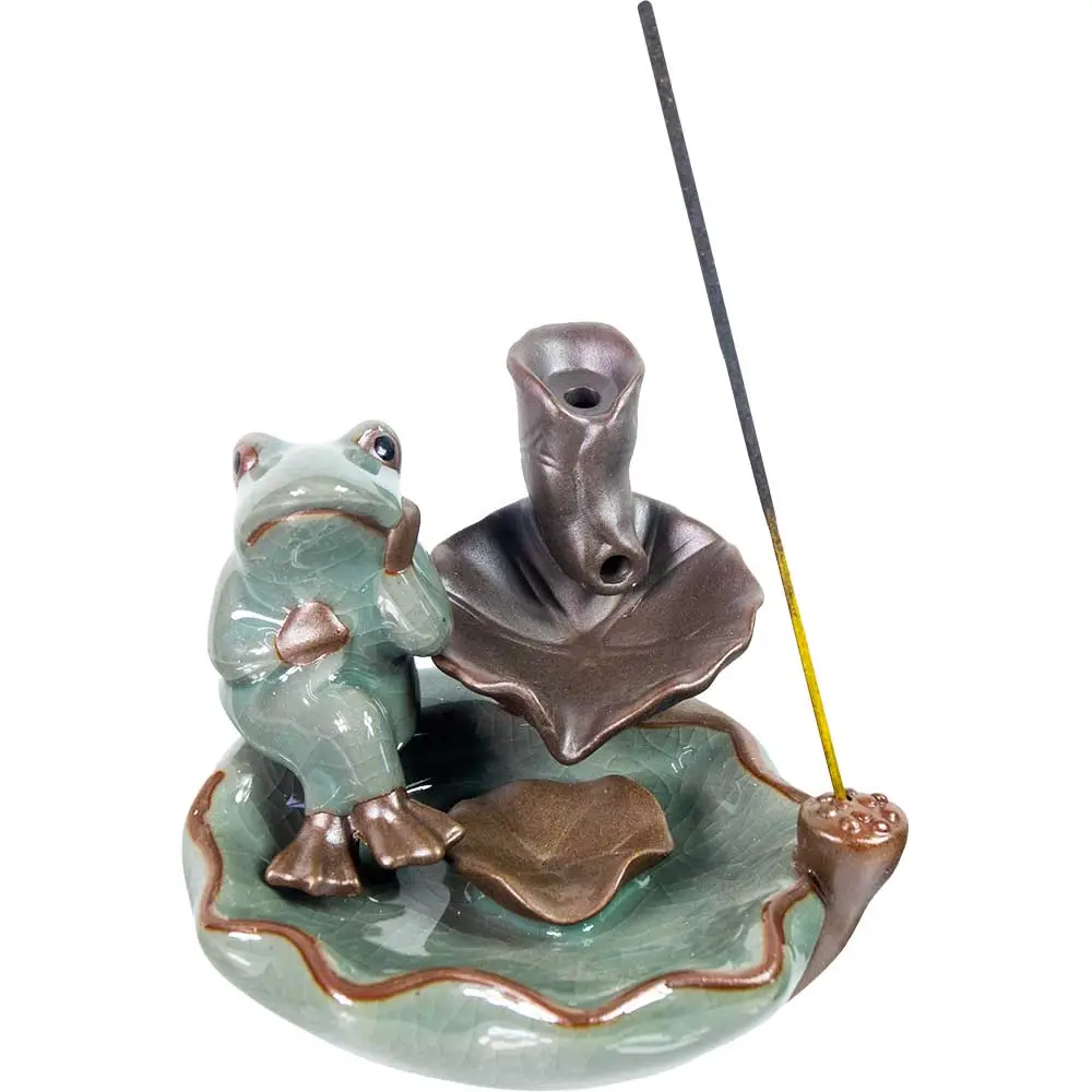 Frog Ceramic Backflow Incense Burner