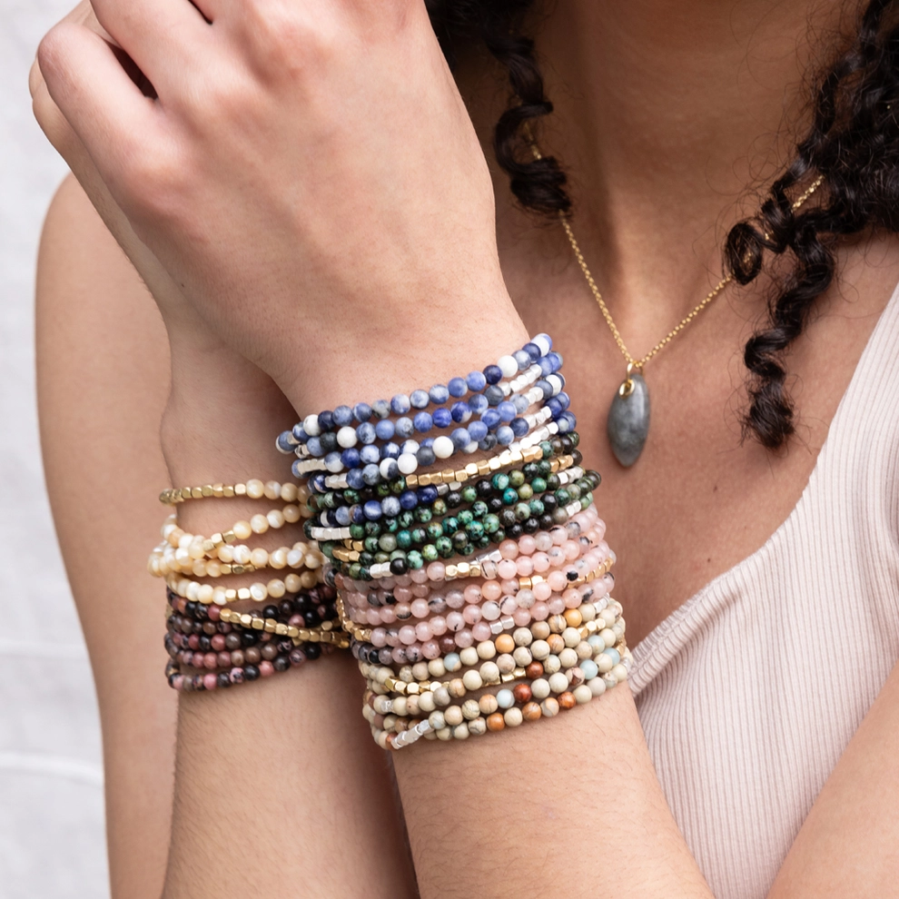 Stone Wrap Bracelet Mother of Pearl