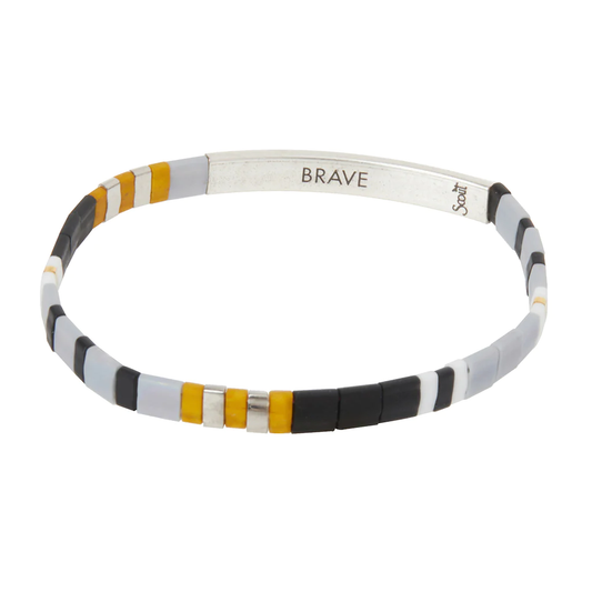 Good Karma Bracelet Brave Grey/Blk/Silver