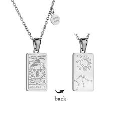 Engraved Zodiac Necklace