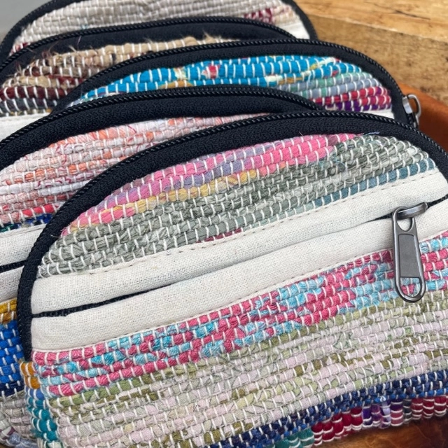 Two Zip Sari Coin Purse