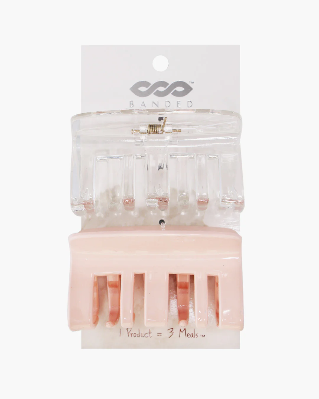 Dry Shampoo Rectangle Claw Clips 2pk