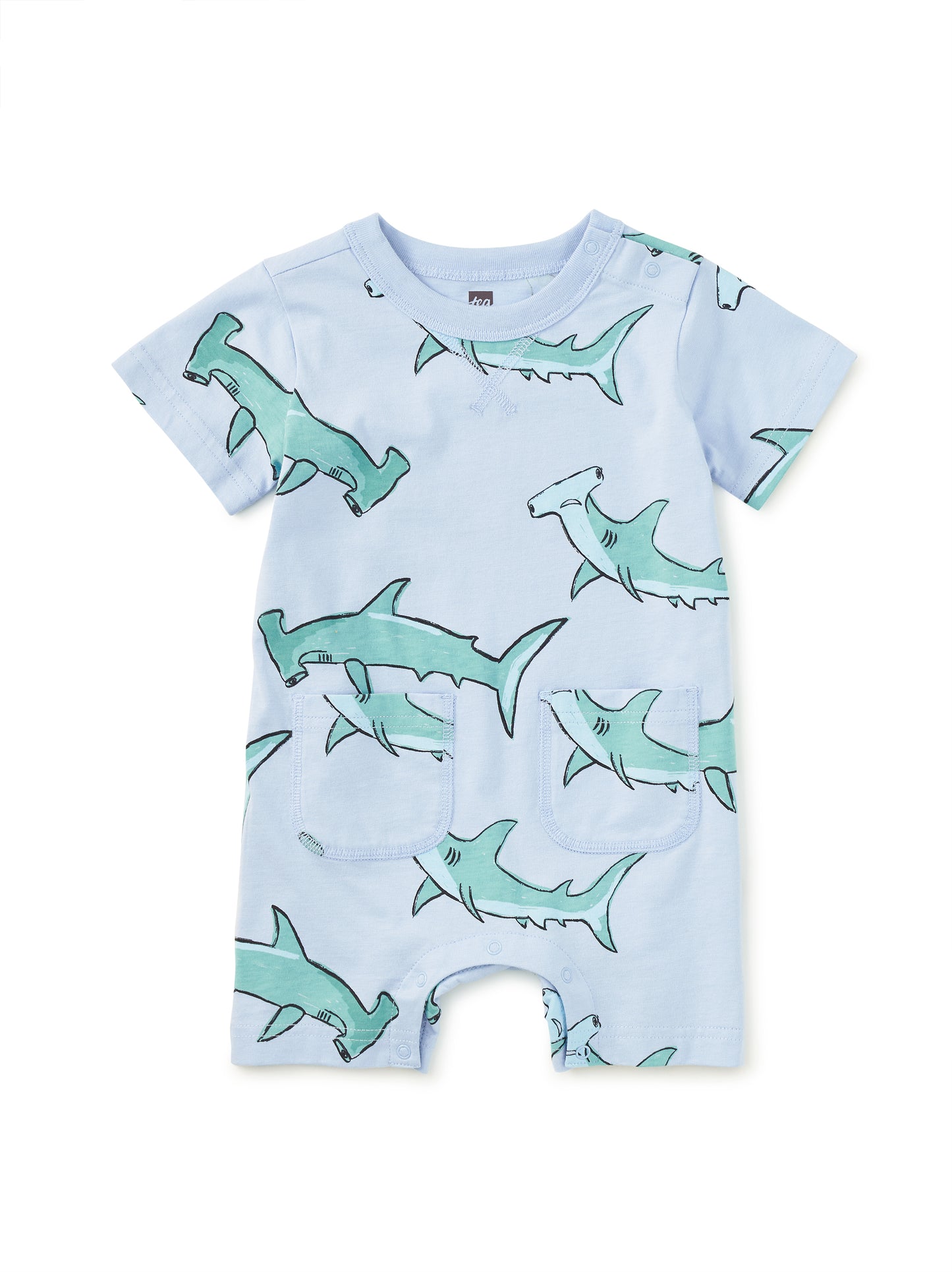 Baby Hungry Hammerheads Pocket Shortie Romper