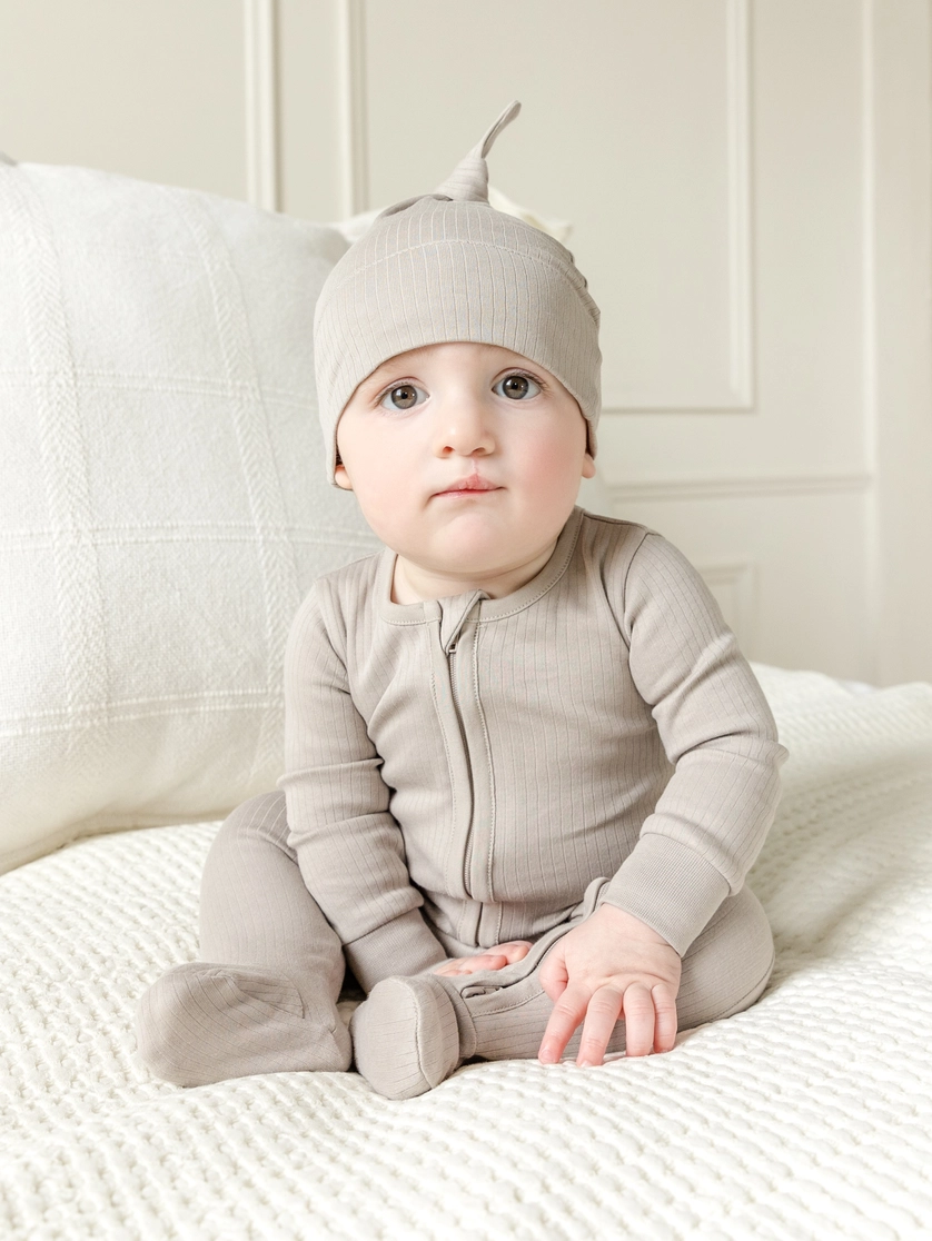 Ribbed Baby Knotted Hat