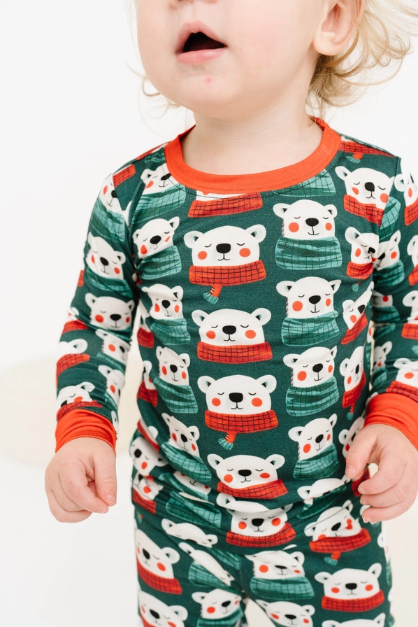 Kids North Pole Bears Bamboo Pajamas