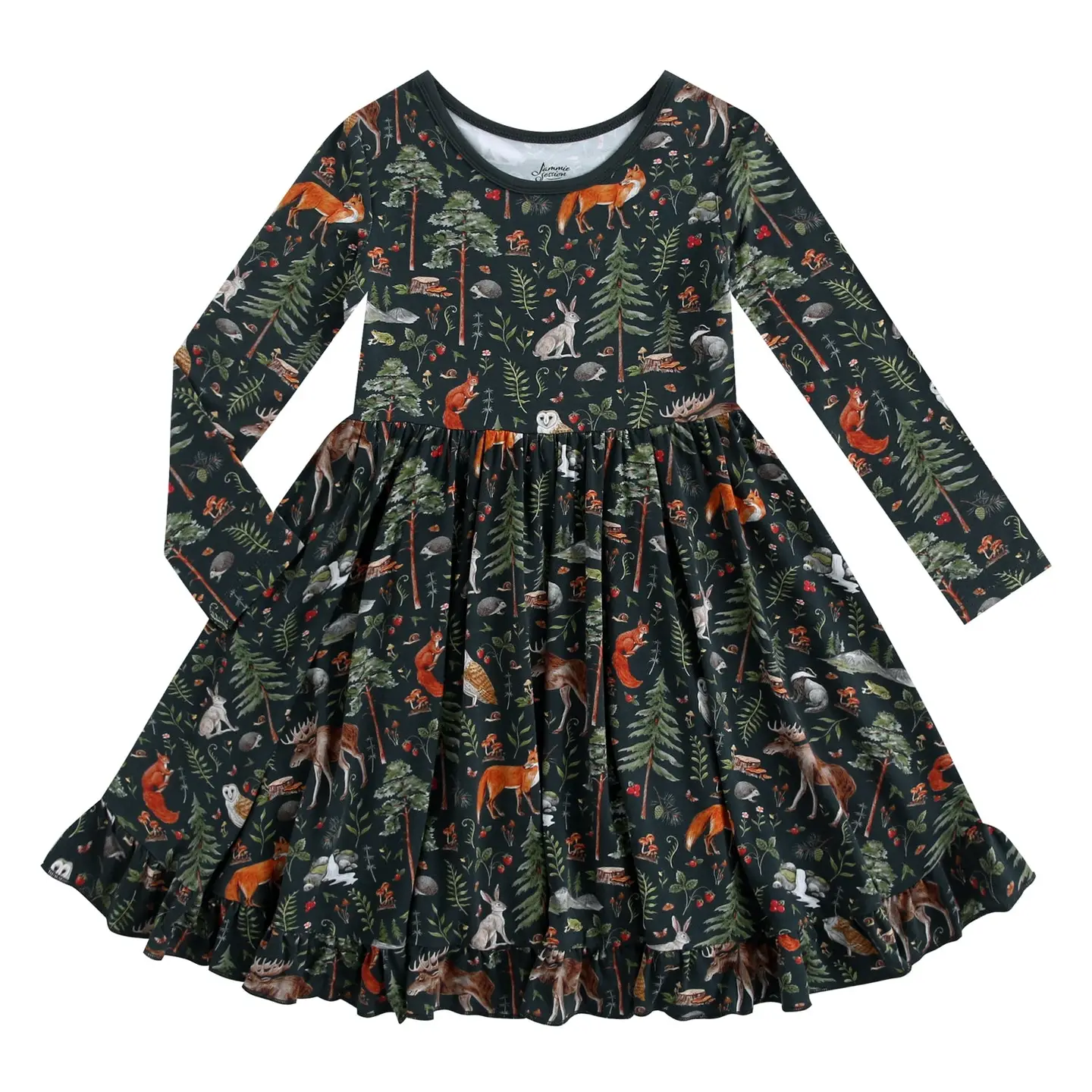 Girls Woodland Animals Twirl Dress