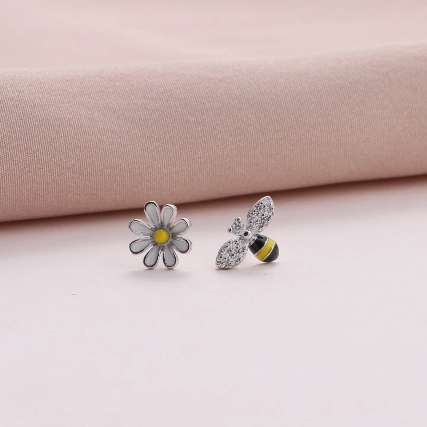 Friendship Bee + Flower Earrings