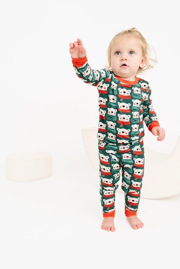 Kids North Pole Bears Bamboo Pajamas