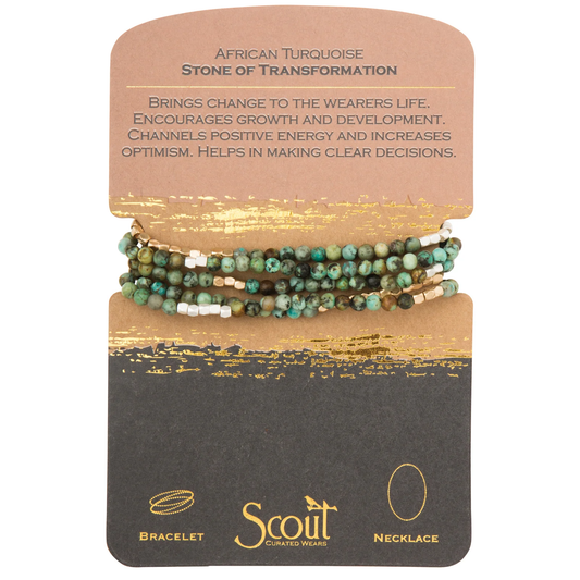 Stone Wrap Bracelet African Turquoise