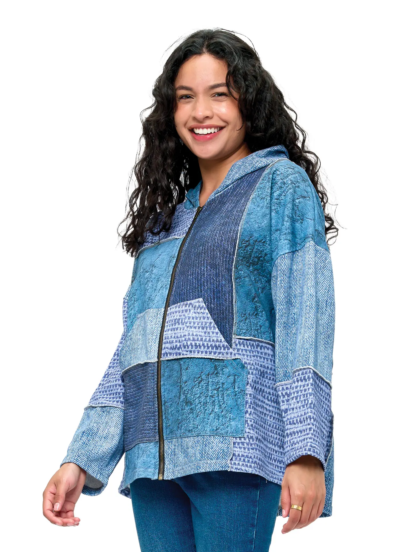 Zip Up Patchwork Jacket