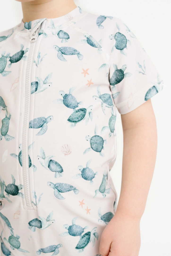 Sea Turtle Baby Swim Romper