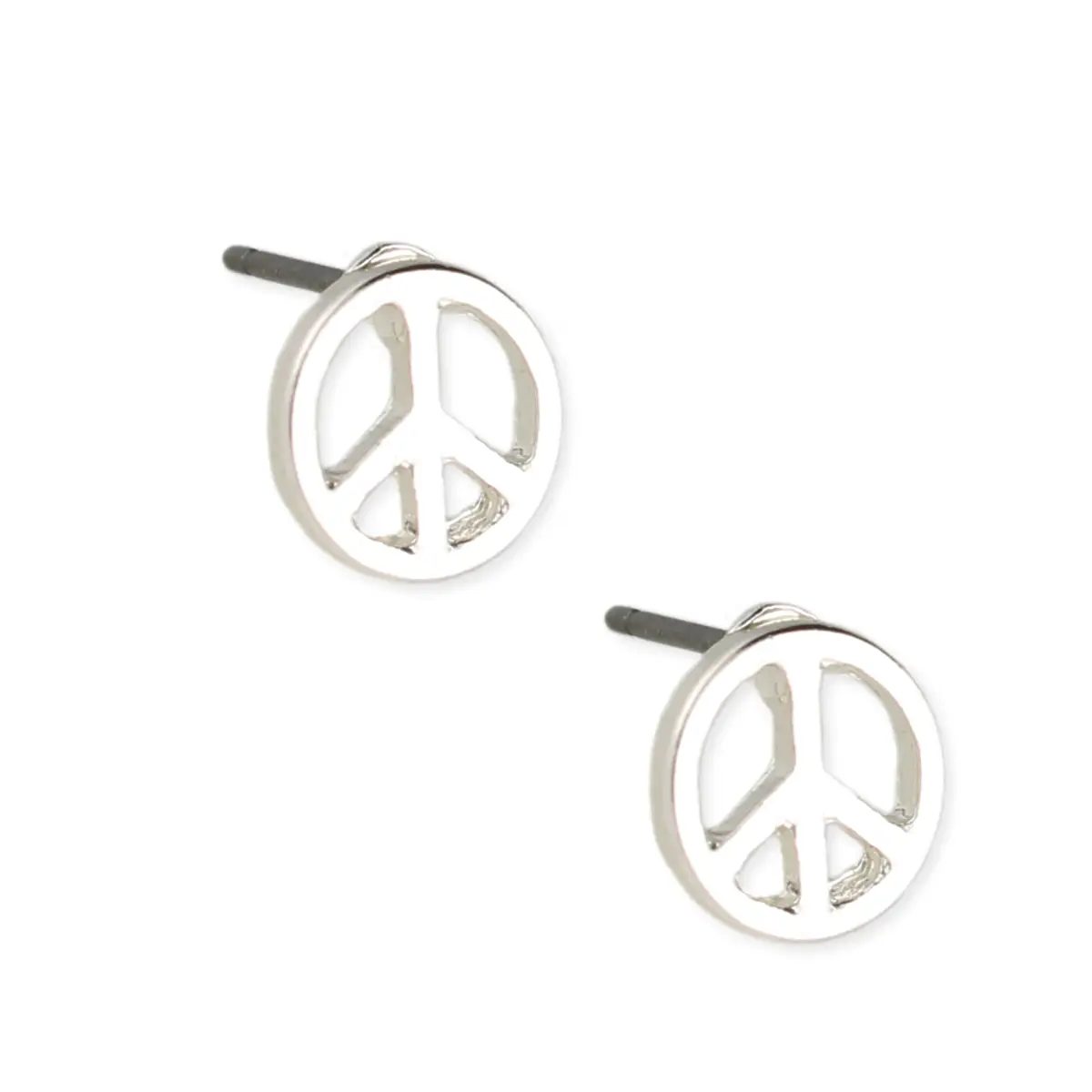 Peace Sign Stud Earrings