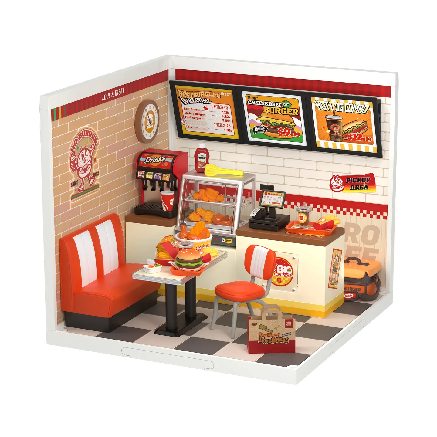 Miniature House Kit: Yum Yum Burgers