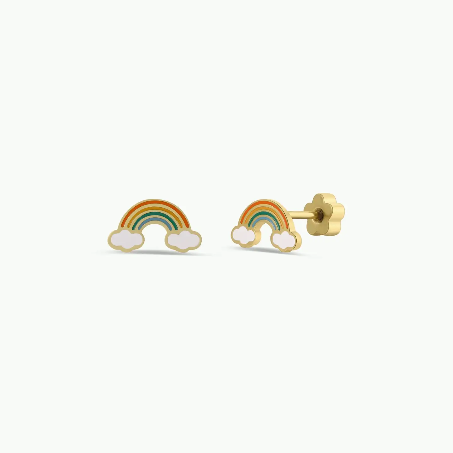Rainbow Flat Back Earrings
