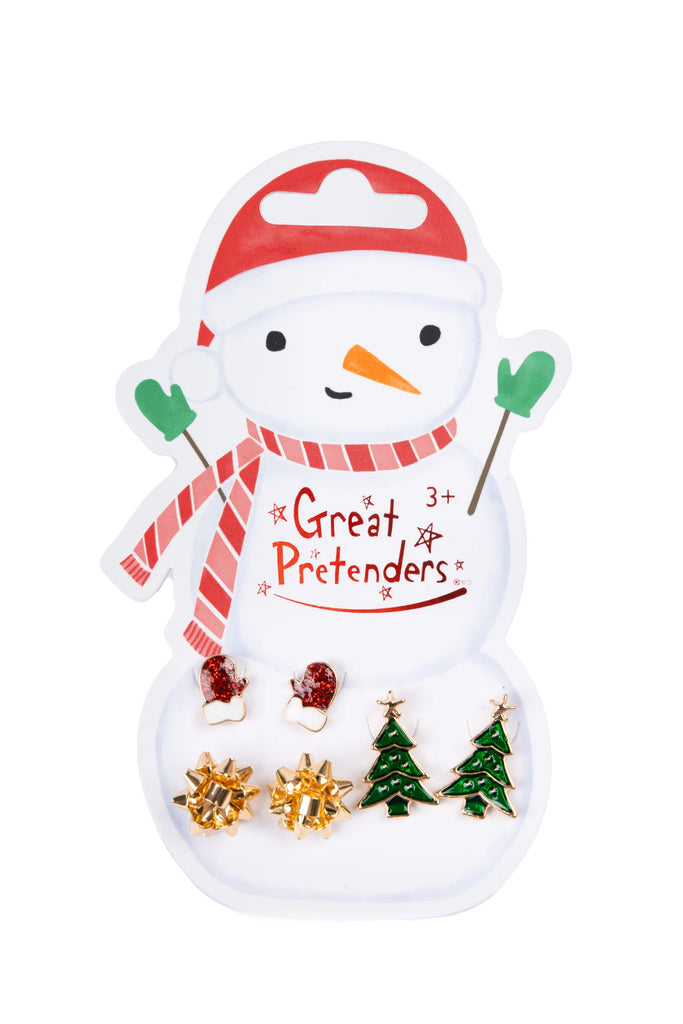 Girls Snowman Earring Set