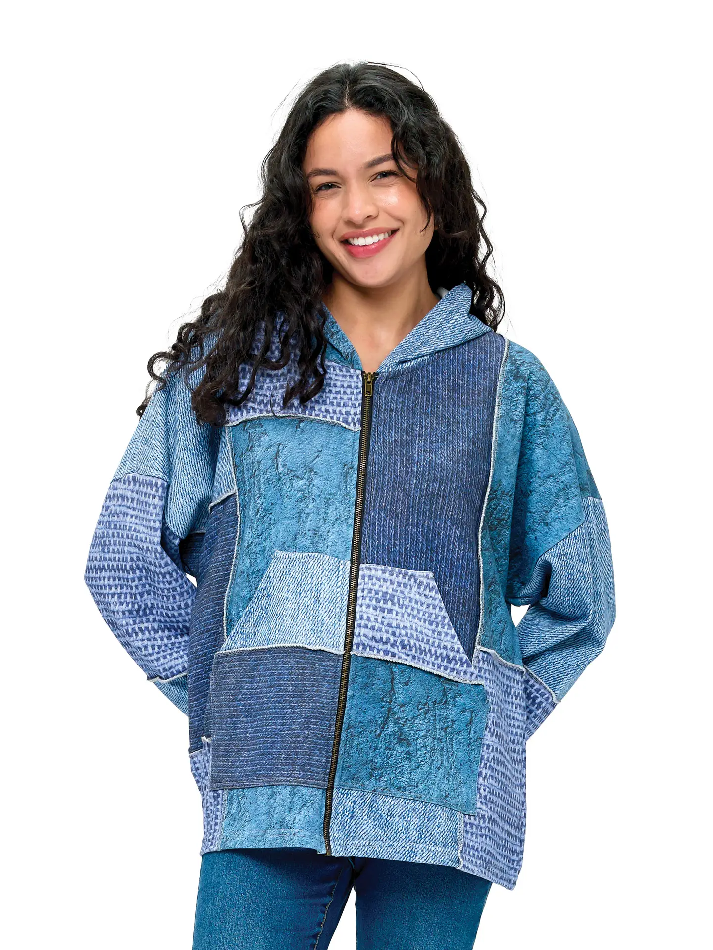 Zip Up Patchwork Jacket