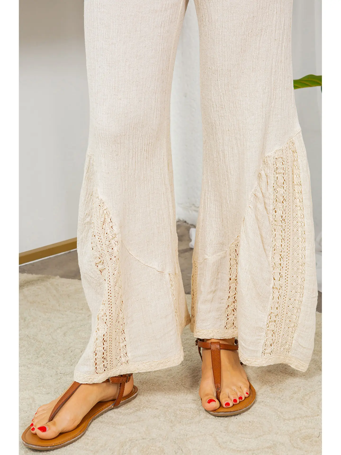 Desert Sunset Bell Bottom Linen Pants