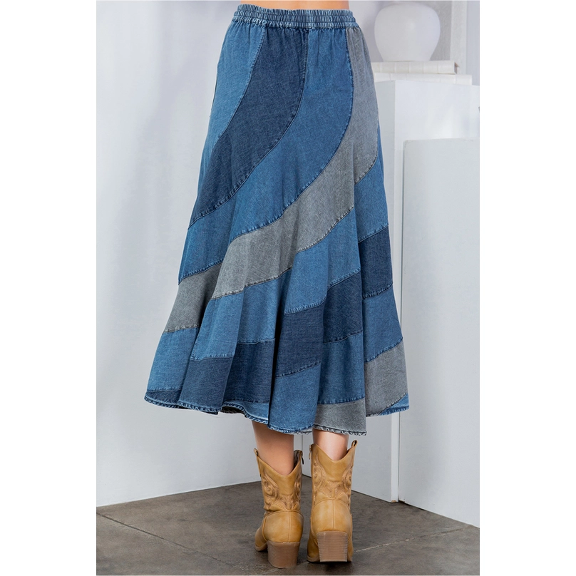 Denim Magic Asymmetrical Skirt