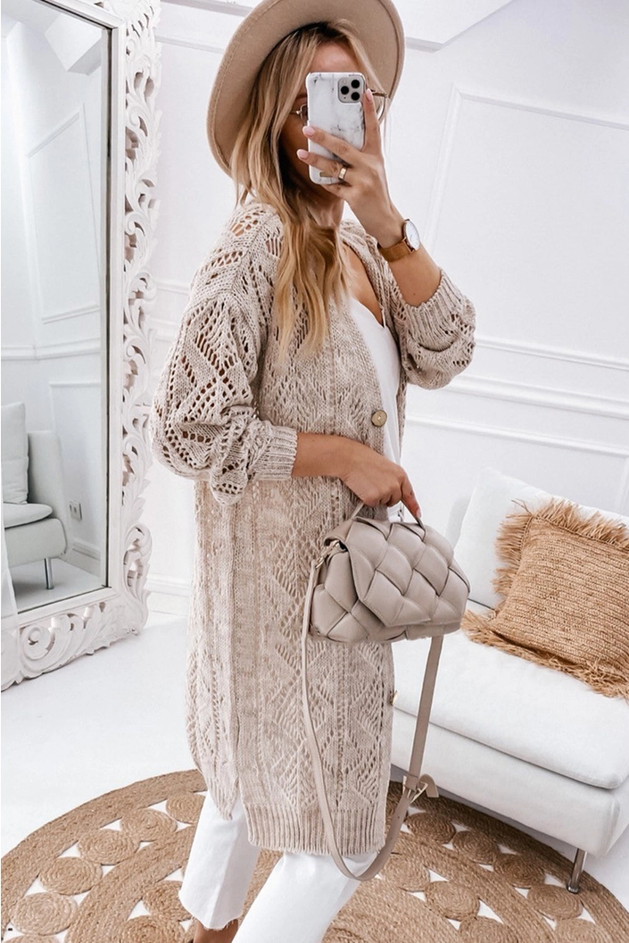 Openwork Knit Cardigan