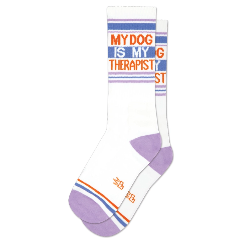 My Dog is My Therapist Crew Socks