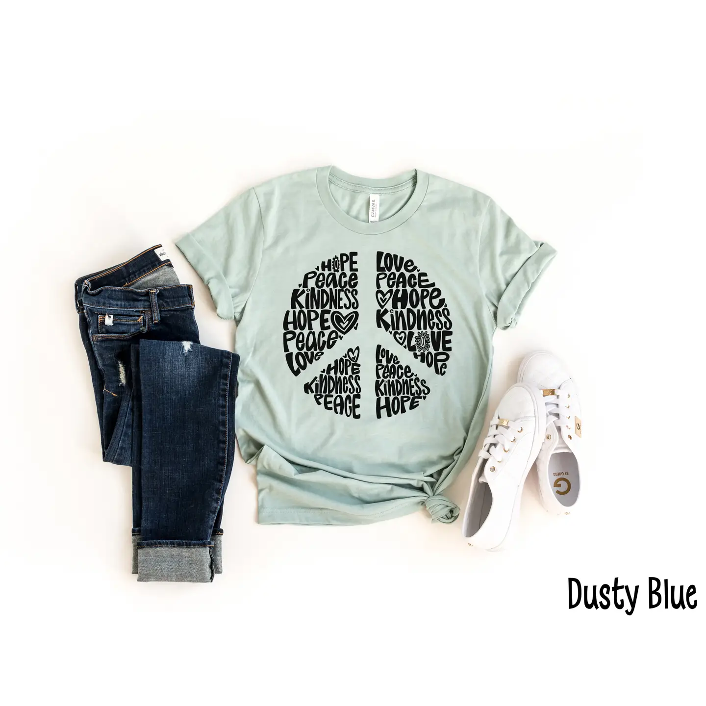 Peace Sign Word Art T-Shirt