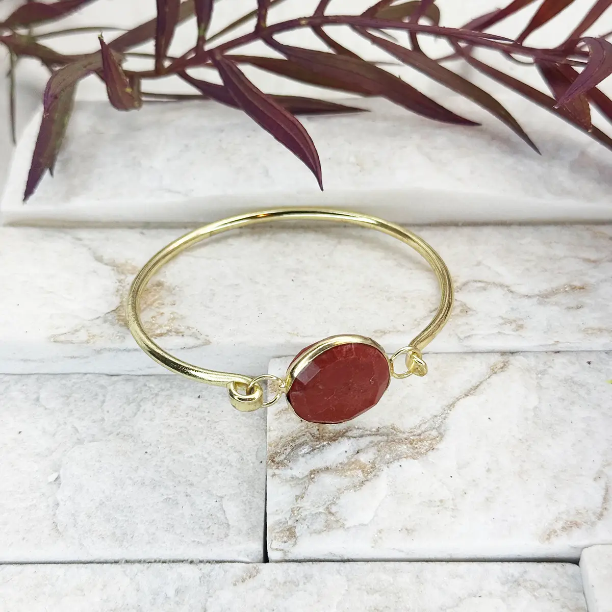 Semi-Precious Bangle Bracelet