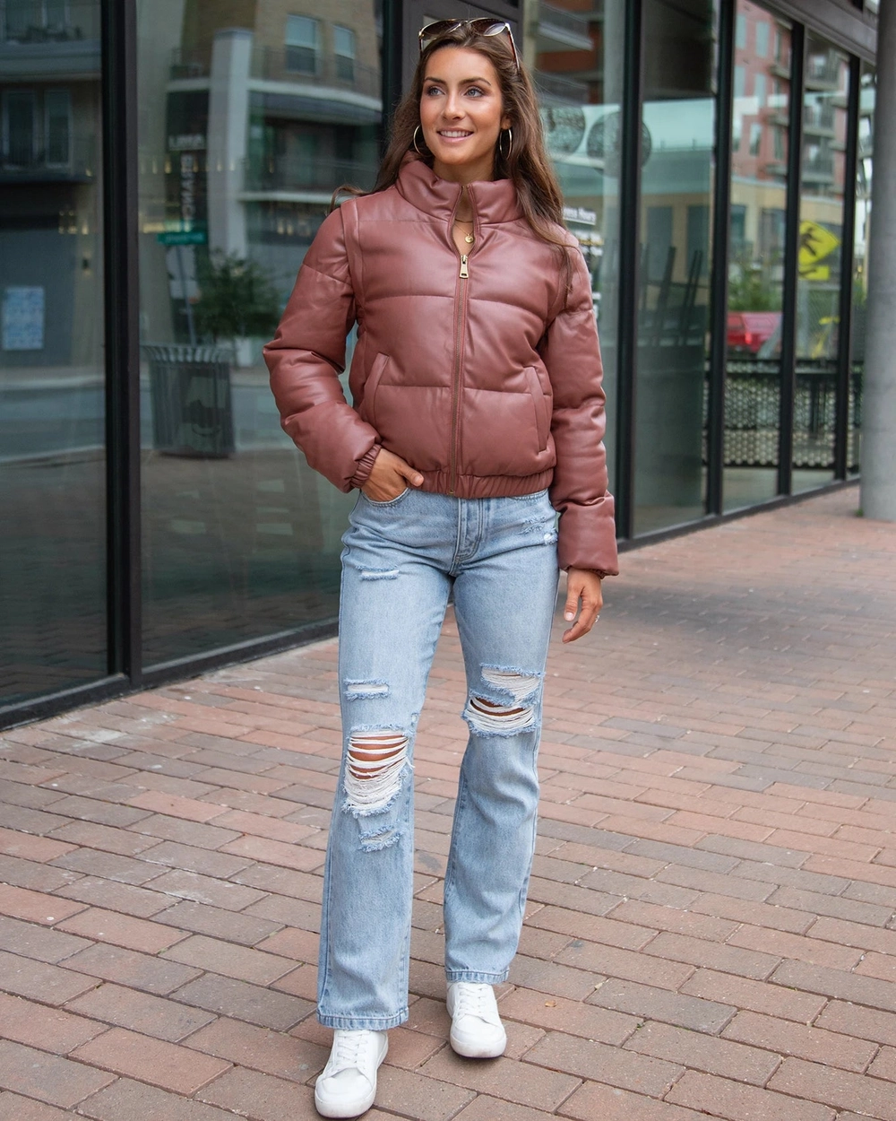 Butter Faux Lather Puffer Jacket/Vest