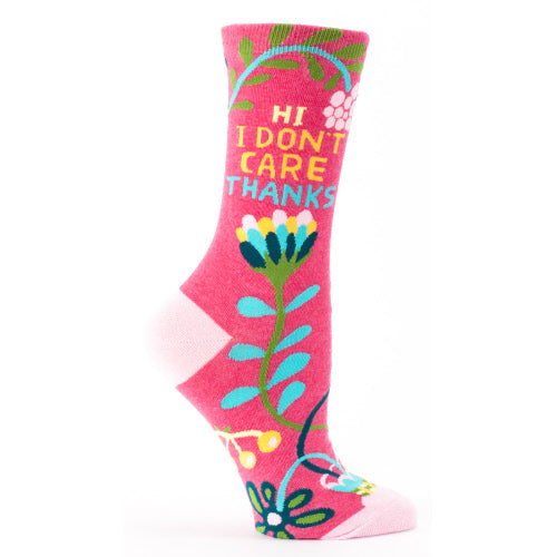 Hi I Don't Care Crew Socks