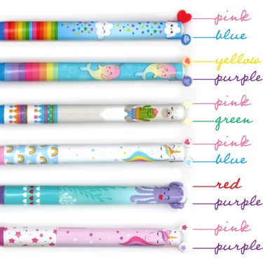 Rainbow Twice as Nice 2 Color Click Pen