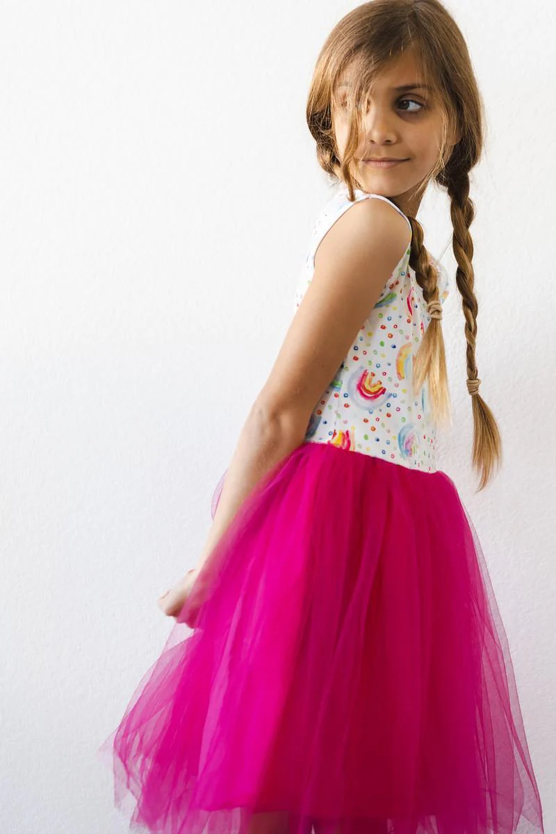 Rainbow Dot Tutu Dress