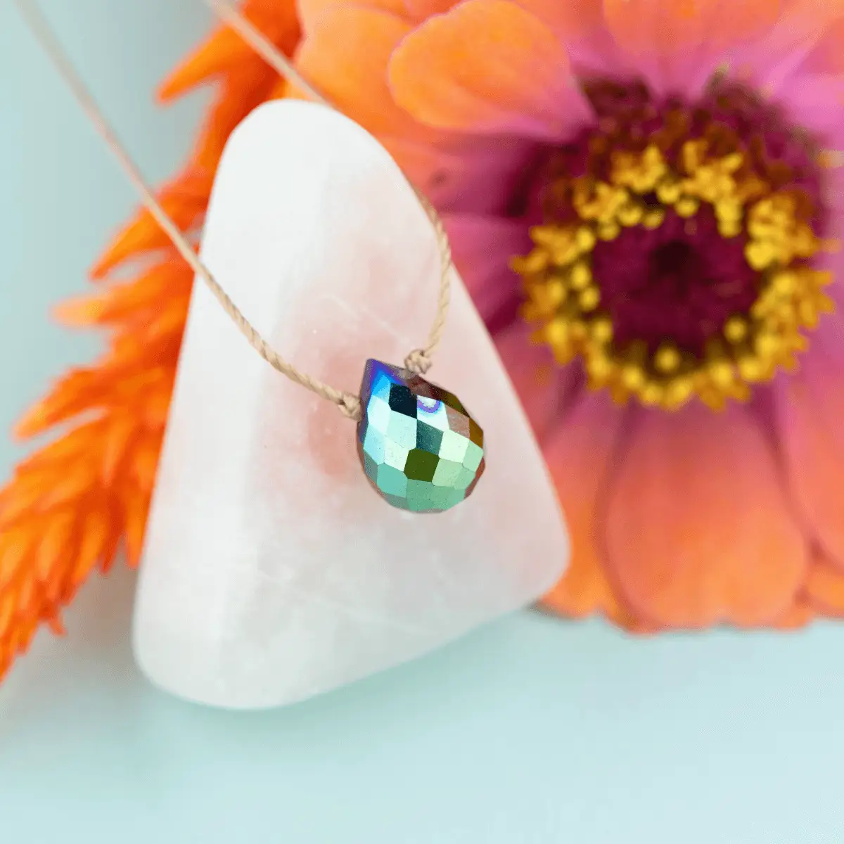 Mother-In-Law Ivy Aura Crystal Necklace