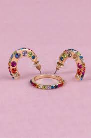Girls Chic Rockin' Rhinestone Earrings + Ring Set