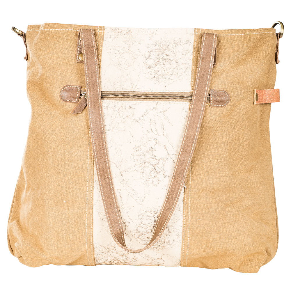 Cinnamon Floral Tote w/ Pocket