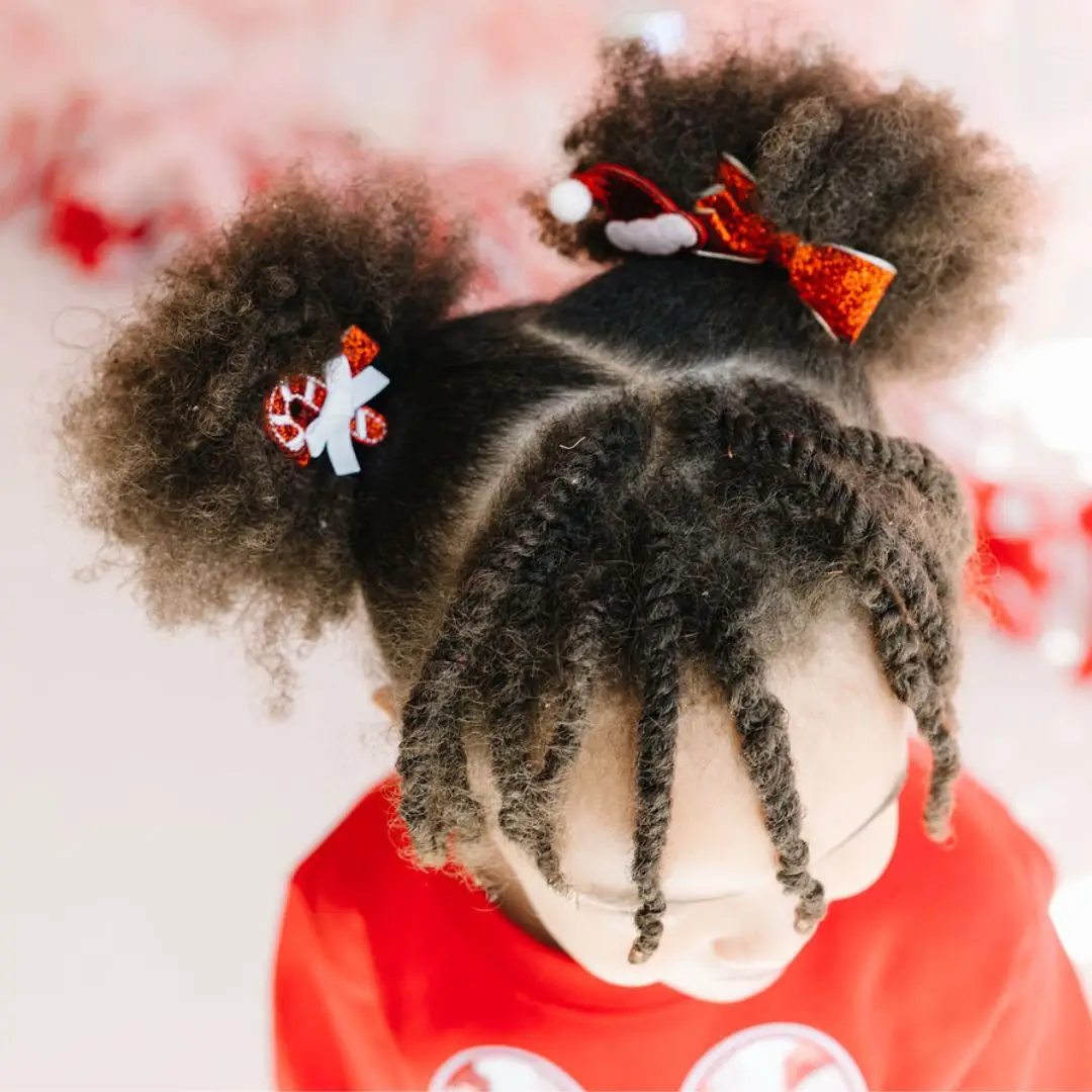 Girls Candy Cane Cutie Hair Clips