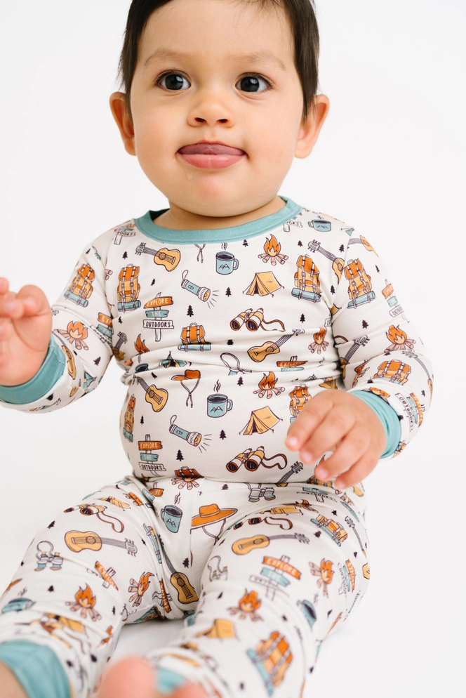 Kids Cozy Campsite Bamboo Pajamas
