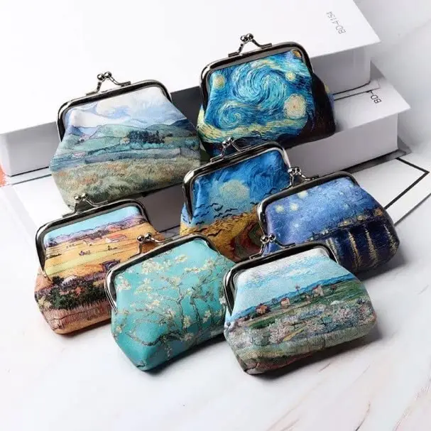 Van Gogh Art Kiss Lock Coin Purse