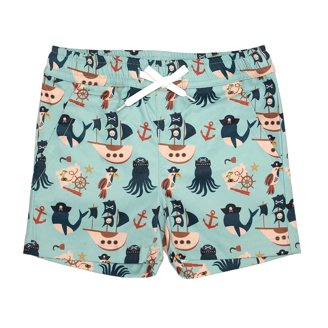 Boys Pirate Swim Trunks